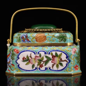 An Exquisite Cloisonne Melon and Fruit Pattern Censer