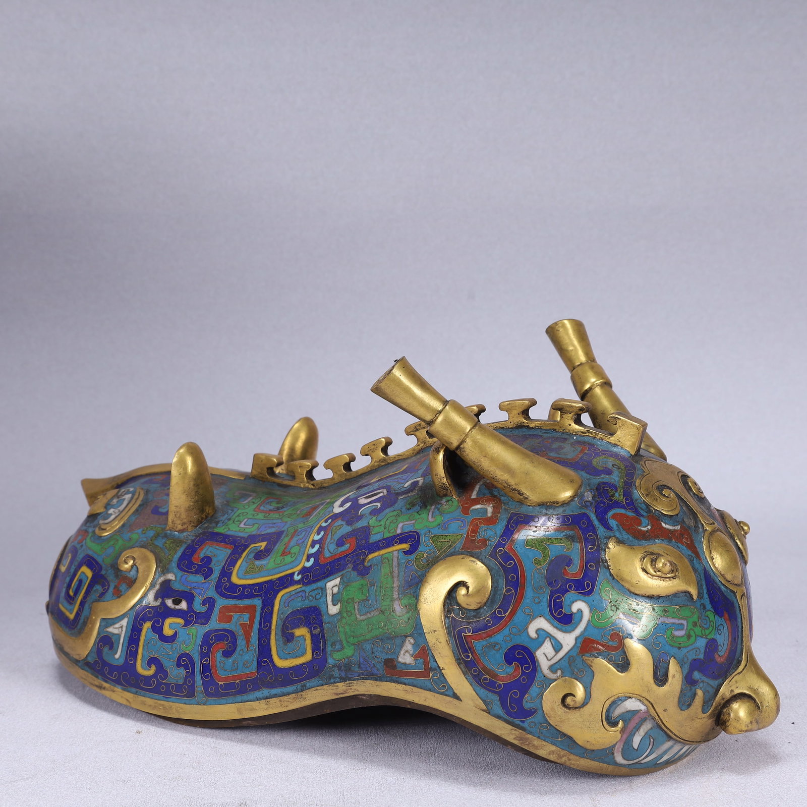 A Huge Cloisonne Chi-Dragon Pattern Cover Cup - 13