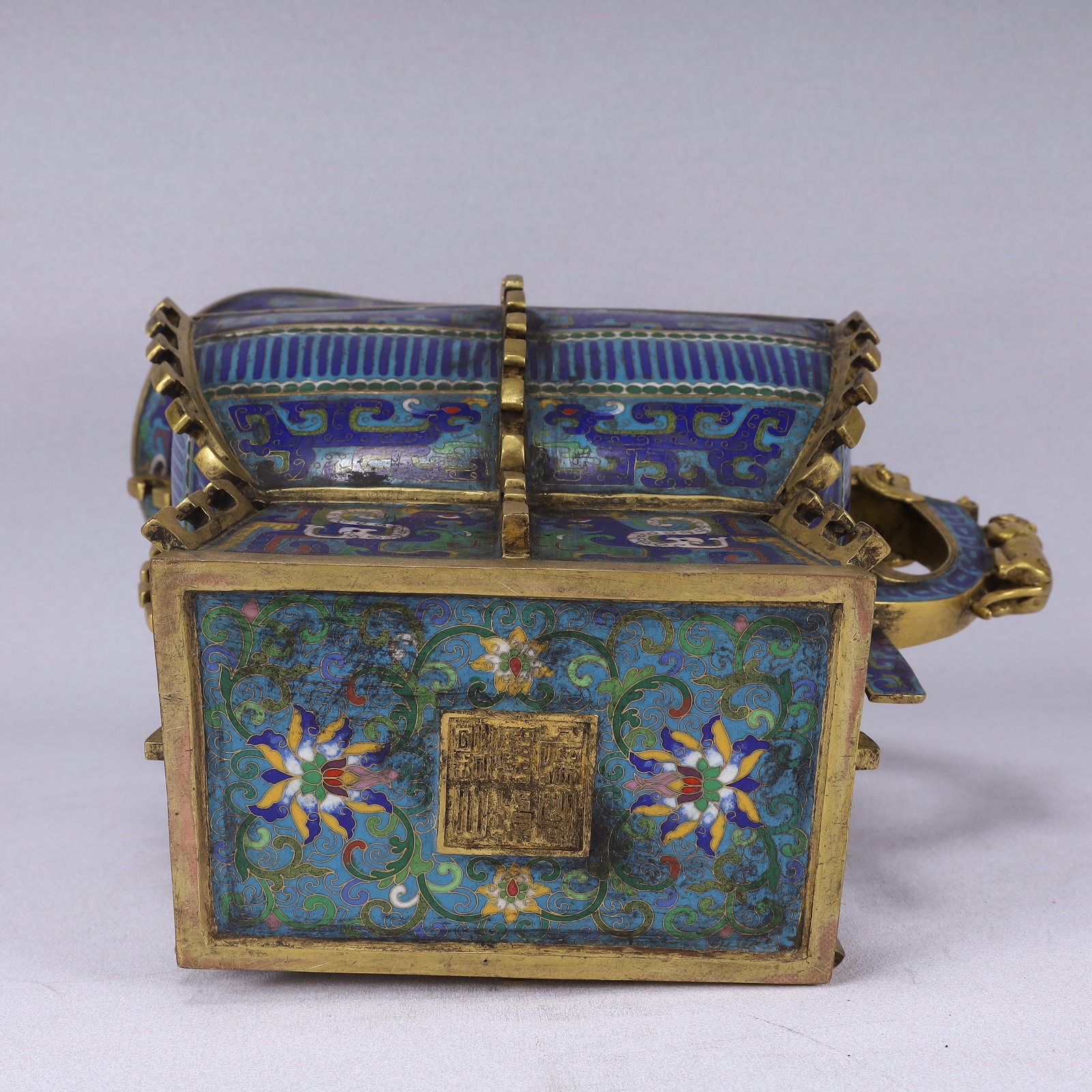A Huge Cloisonne Chi-Dragon Pattern Cover Cup - 15