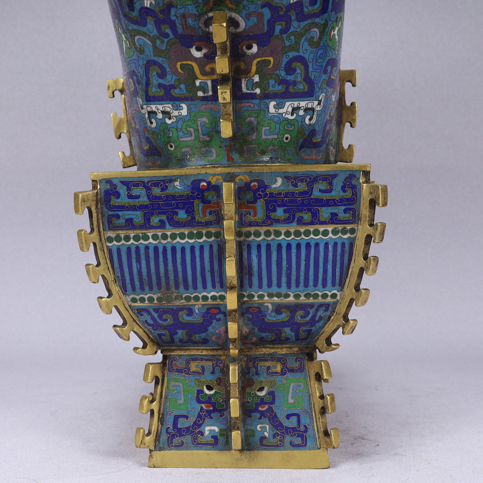 A Huge Cloisonne Chi-Dragon Pattern Cover Cup - 7