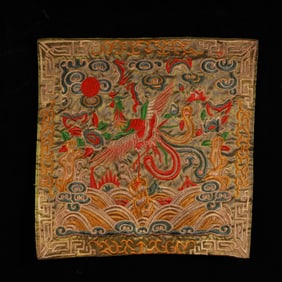 An Exquisite Embroidery Phoenix Pattern Civil Official Rank Badges