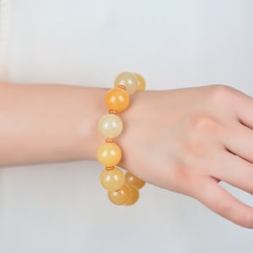 An Exquisite Yellow Jade Bracelets