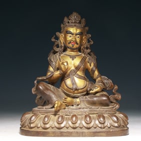 A Solemn Gilt Bronze Statue of Mammon