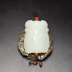 An Exquisite White Jade Cicada Pendant