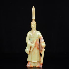 An Exquisite White Jade Figure Ornament