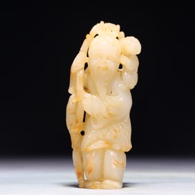 An Exquisite White Jade Figure Ornament