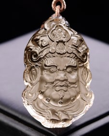 An Exquisite Crystal Statue of Mammon Pendant