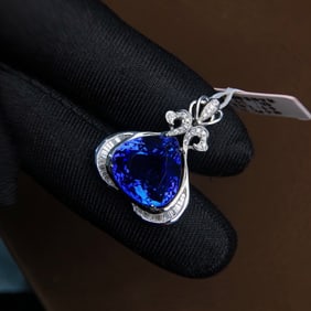 11.3Ctw Sterling Silver Inlaid Natural Gemstone Necklace