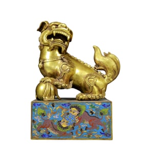 An Exquisite Cloisonne Lion Pattern Seal