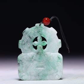 An Exquisite Jadeite Figure Pendant
