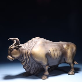 An Exquisite Bronze Buffalo Ornament