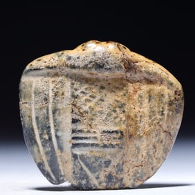 An Archaic Hongshan Culture Greenish Jade Bird Ornament