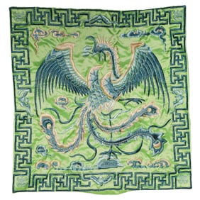 An Exquisite Embroidery Phoenix Pattern Civil Official Rank Badges