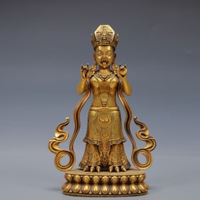 An Exquisite Gilt Bronze Statue of Dakini