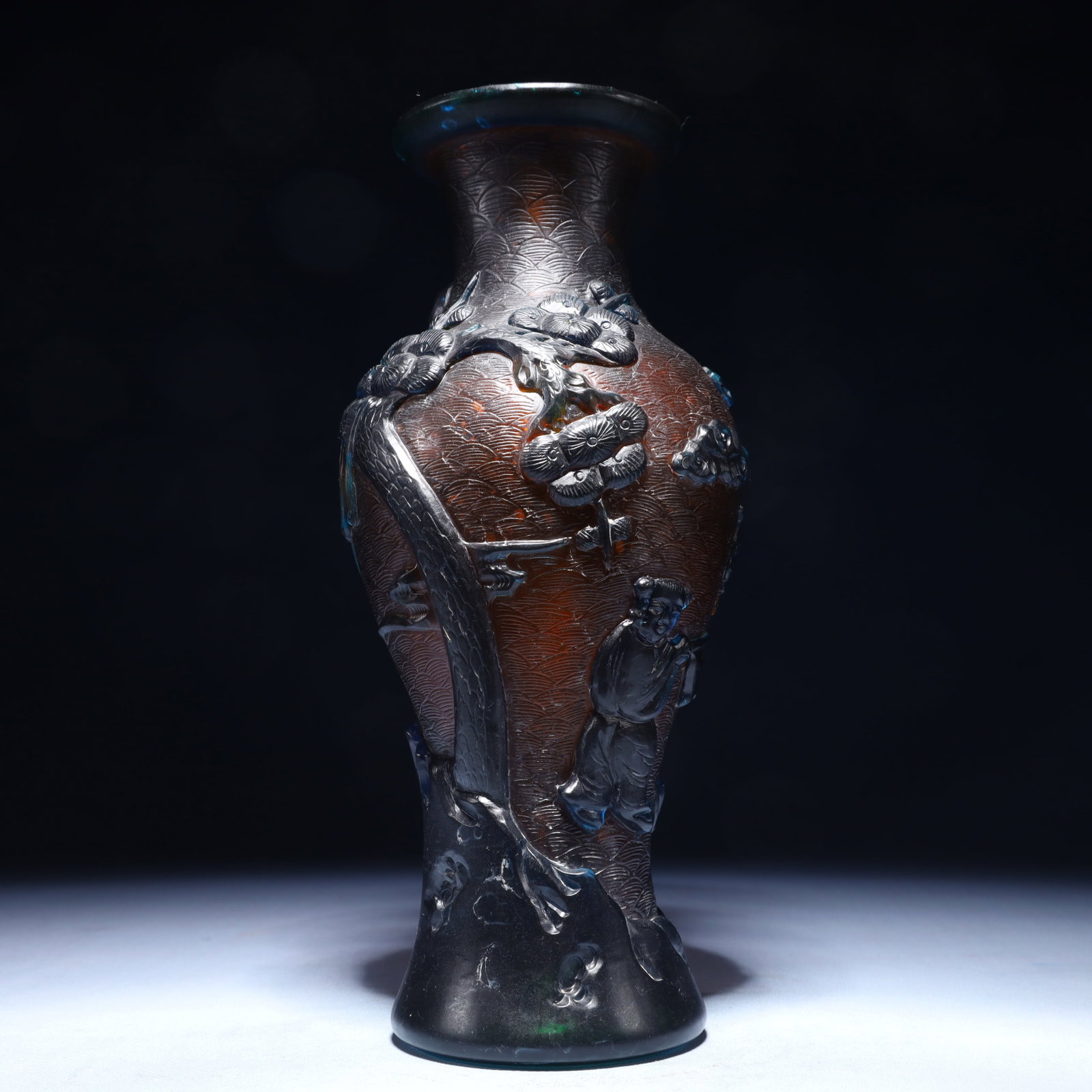 An Exquisite Glass Figure Pattern Vase - 5