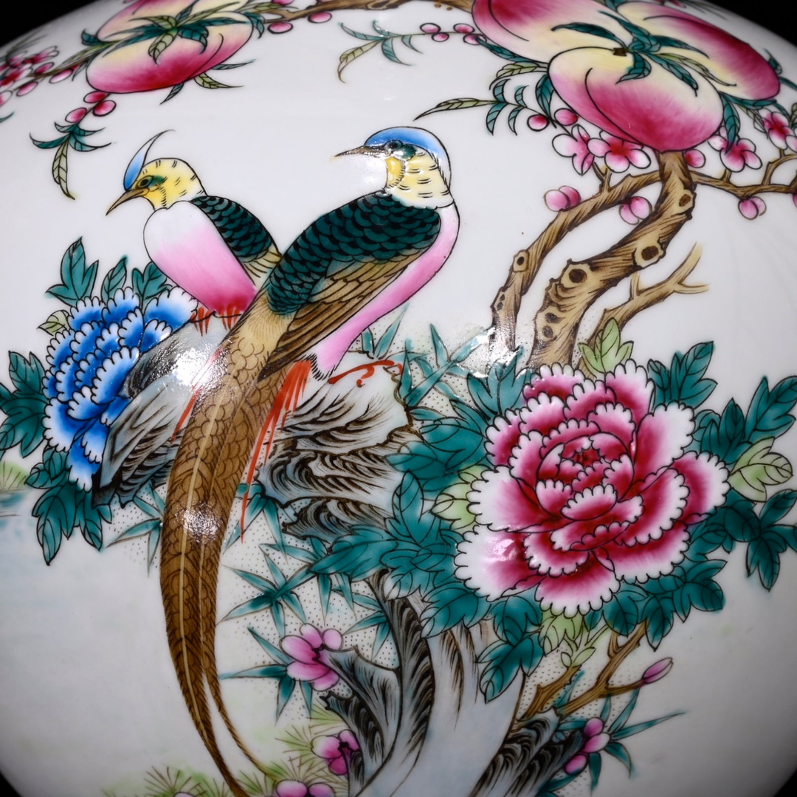 A Rare Enamel Flower and Bird Pattern Vase - 6