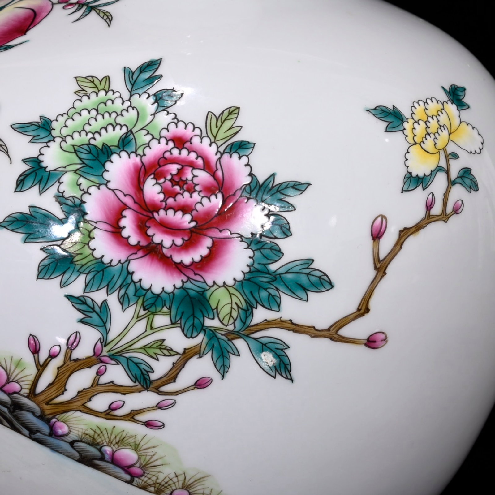A Rare Enamel Flower and Bird Pattern Vase - 7