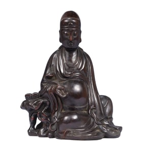 An Exquisite Zitanwood Figure Ornament