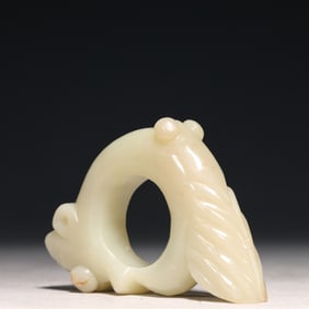 An Archaic Hongshan Culture White Jade Pendant