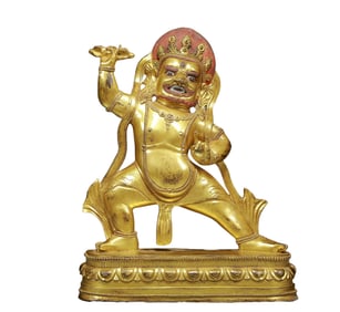 A Solemn Gilt Bronze Statue of Mammon
