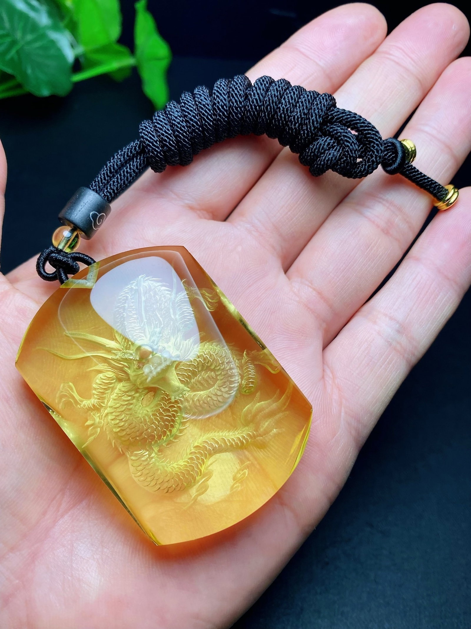 An Exquisite Crystal Dragon Pattern Pendant - 6