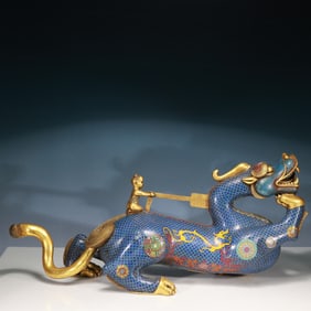 A Huge Cloisonne Figure and Dragon Pattern Dragon Ornament
