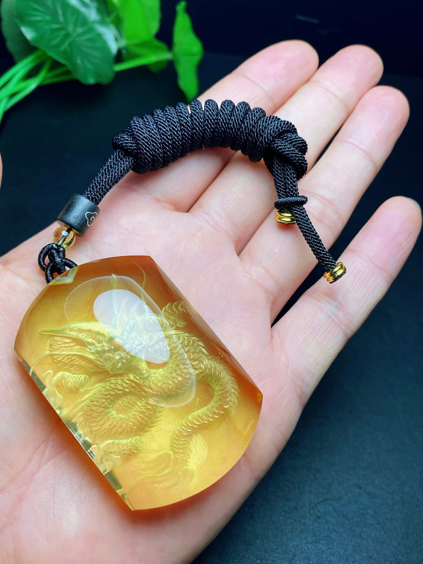 An Exquisite Crystal Dragon Pattern Pendant - 6