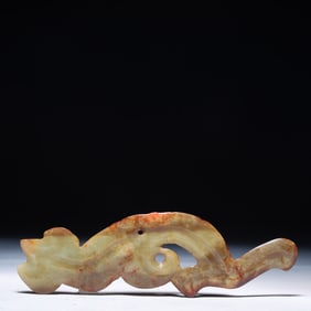An Archaic Hongshan Culture Green Jade Pendant