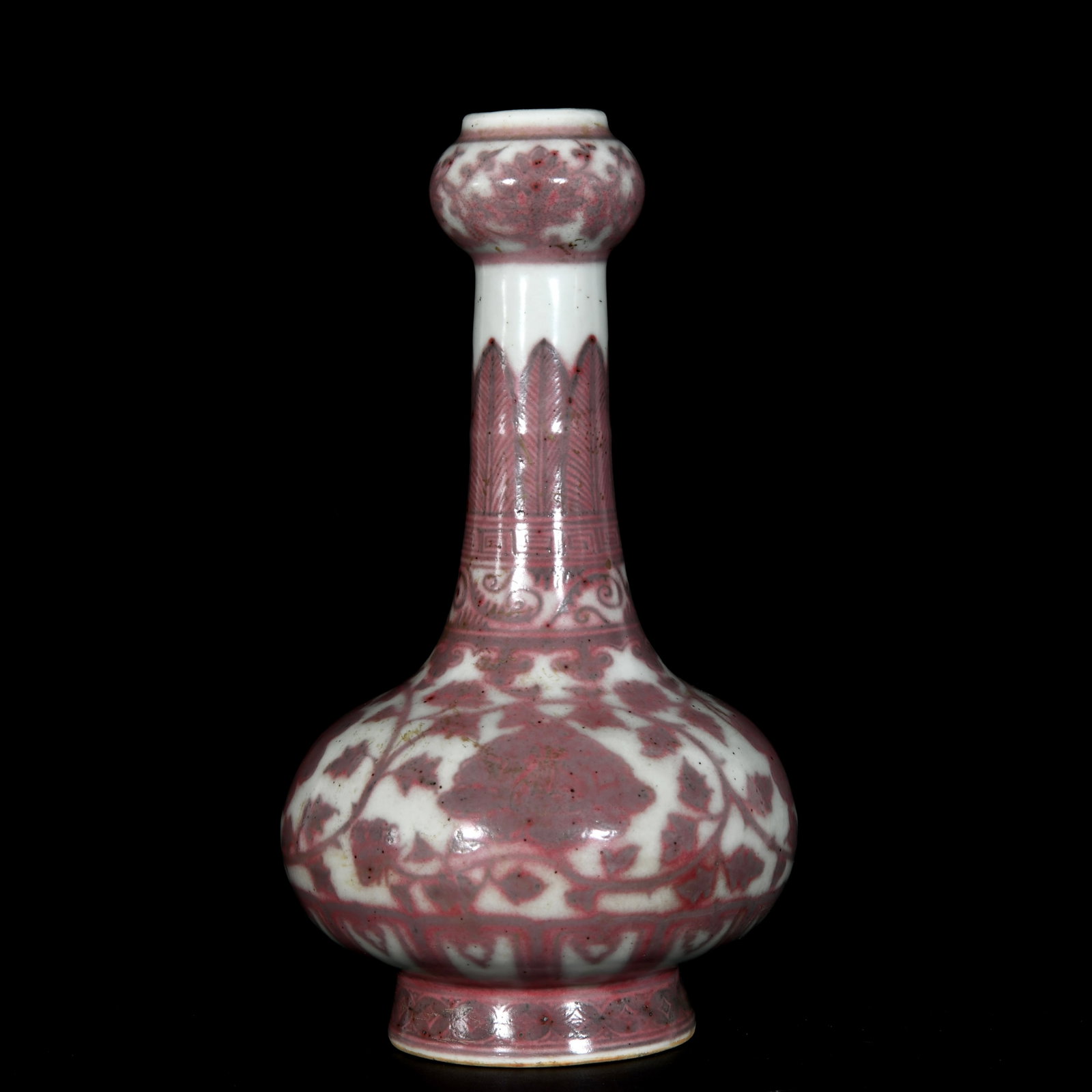 An Exquisite Underglaze-Red Peony Pattern Vase - 5
