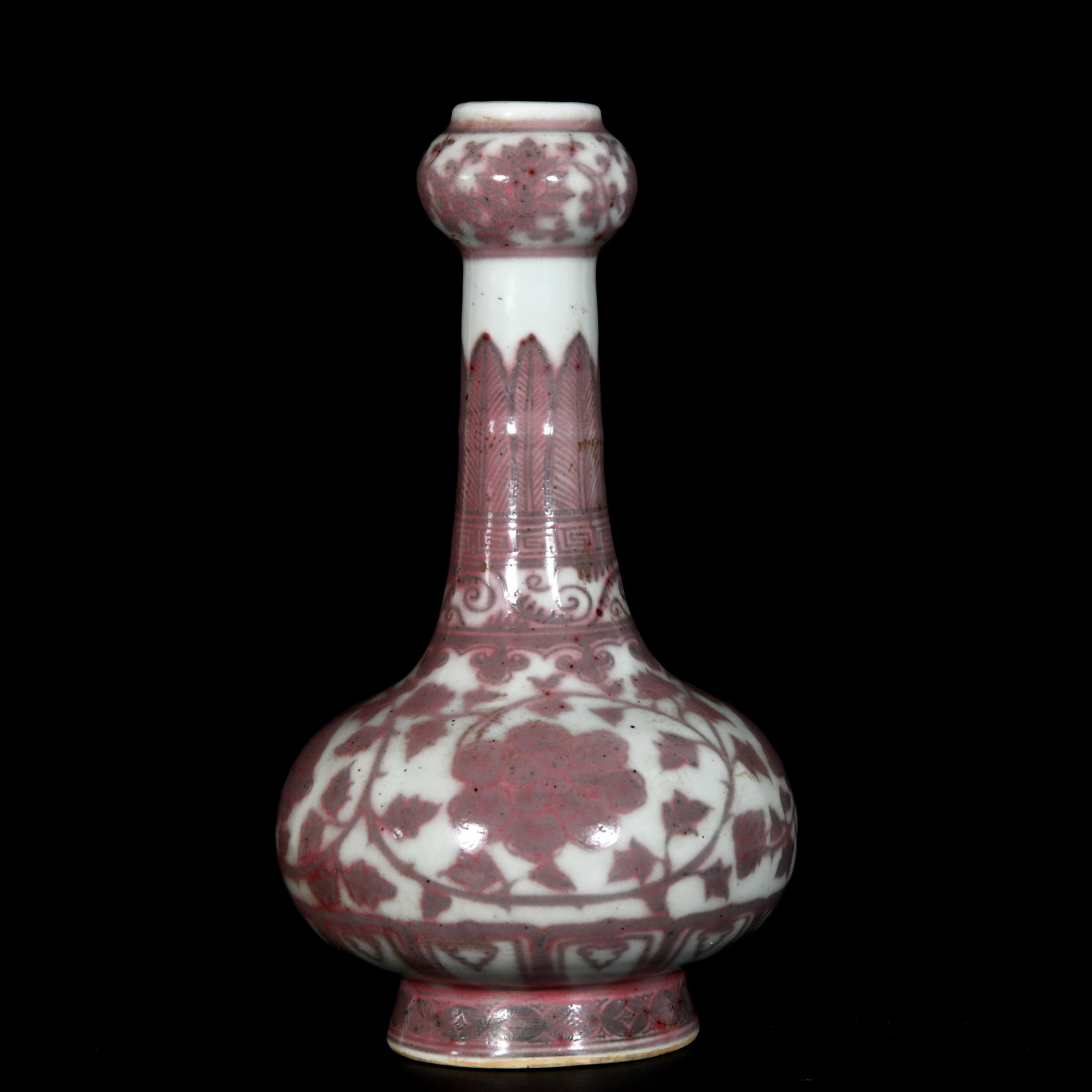 An Exquisite Underglaze-Red Peony Pattern Vase - 6