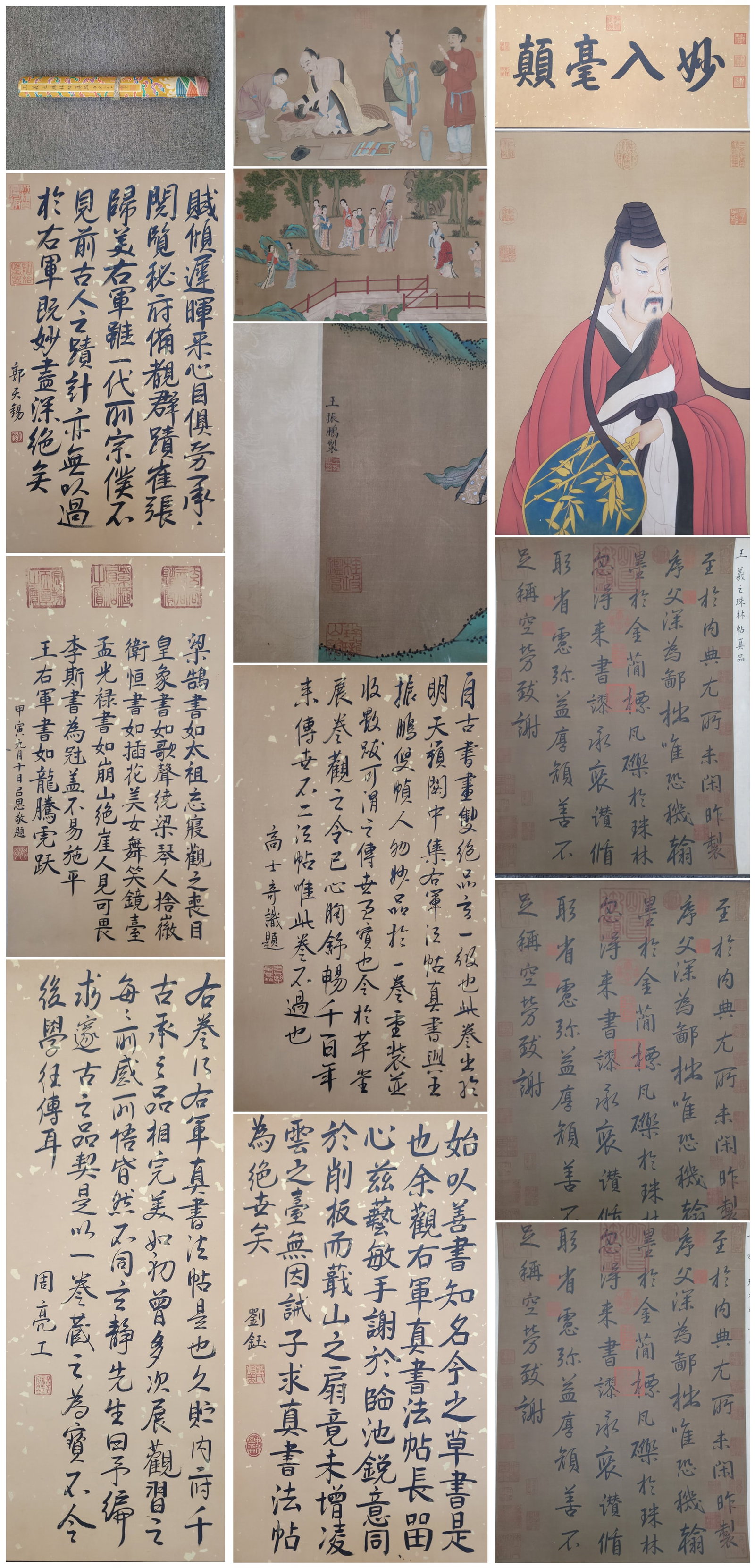 A Chinese Hand Scroll Ink Calligraphy on Silk,Wang Xi (1 of 17)