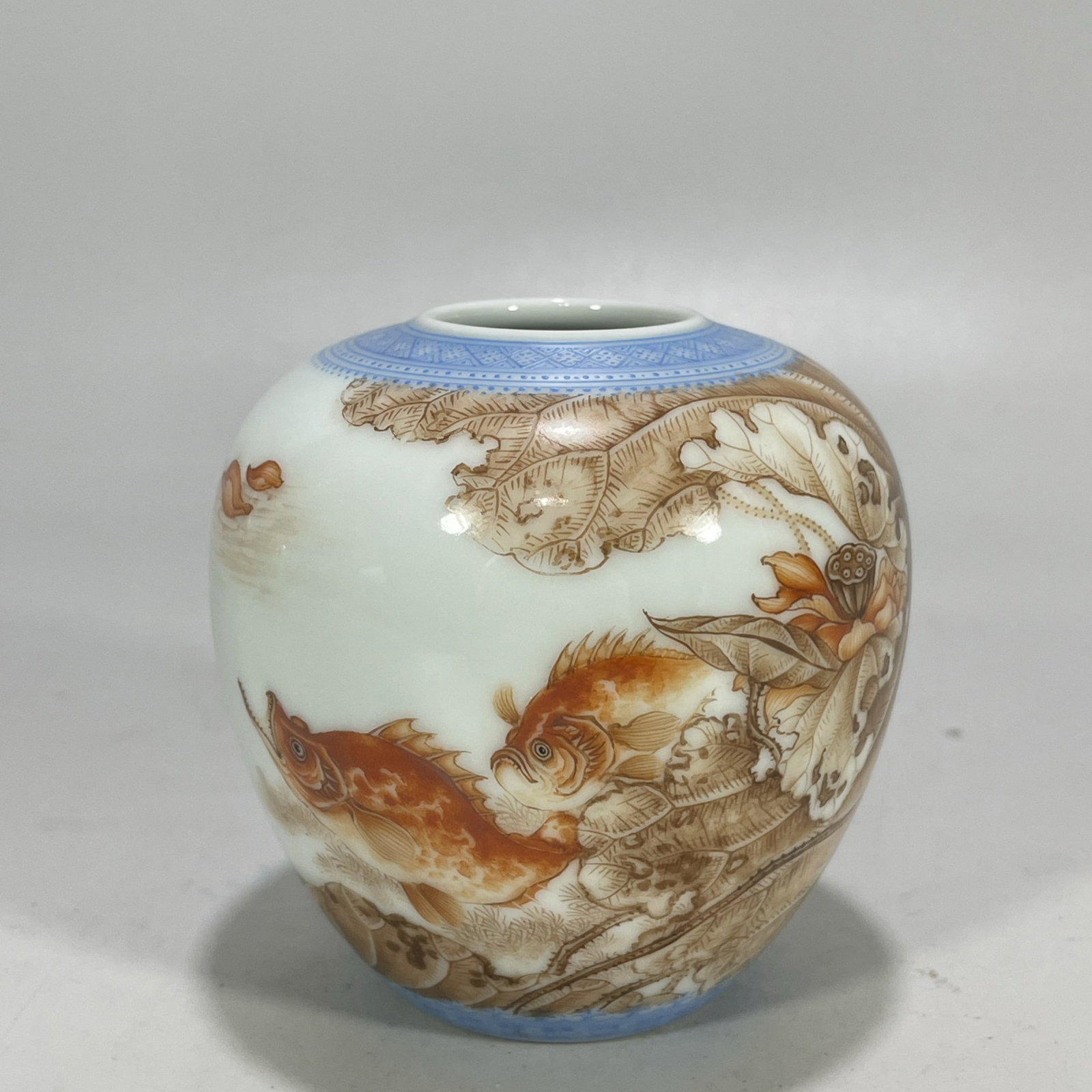 An Exquisite Iron-Red Fish Pattern Brush Washer (1 of 8)