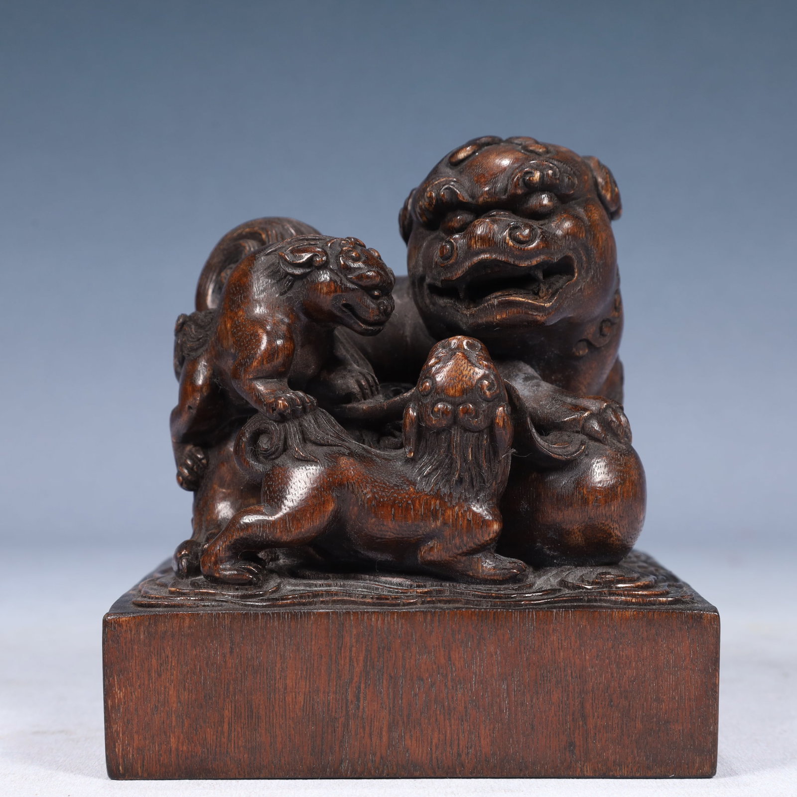 An Exquisite Redwood Lion Pattern Seal (1 of 6)