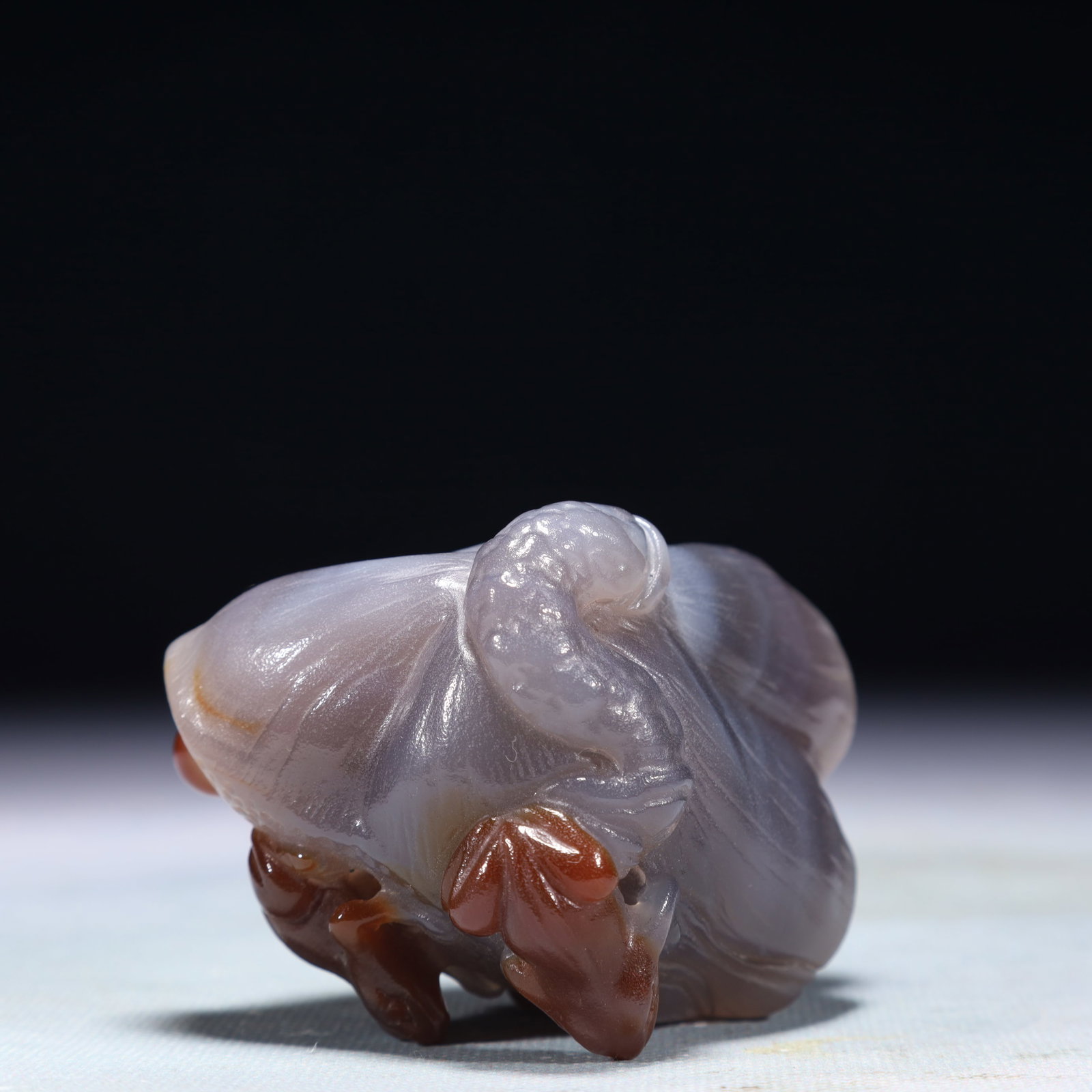 An Exquisite Agate Frog Pattern Ornament - 5