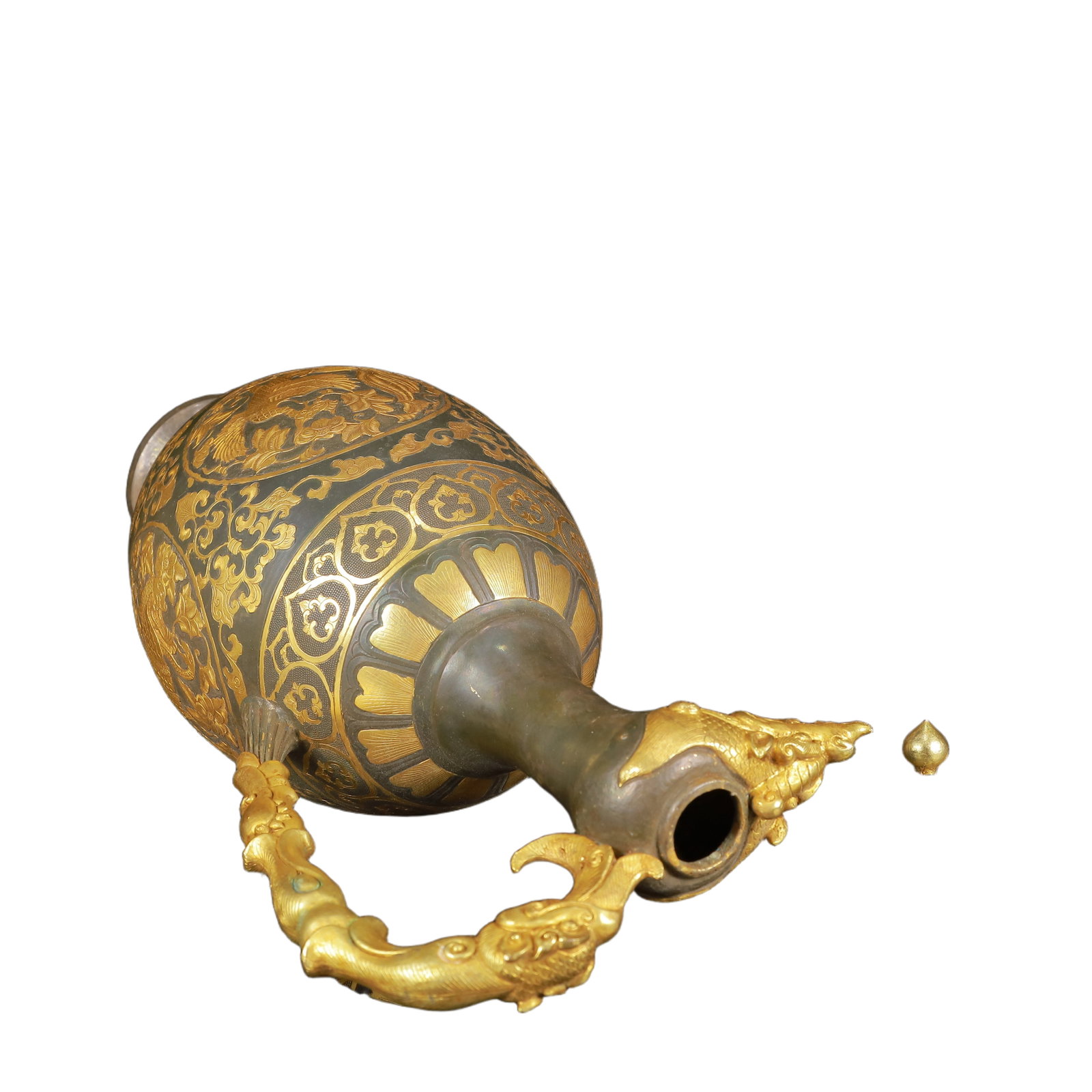 A Huge Gilt Silver Auspicious Beast Pattern Ewer - 17