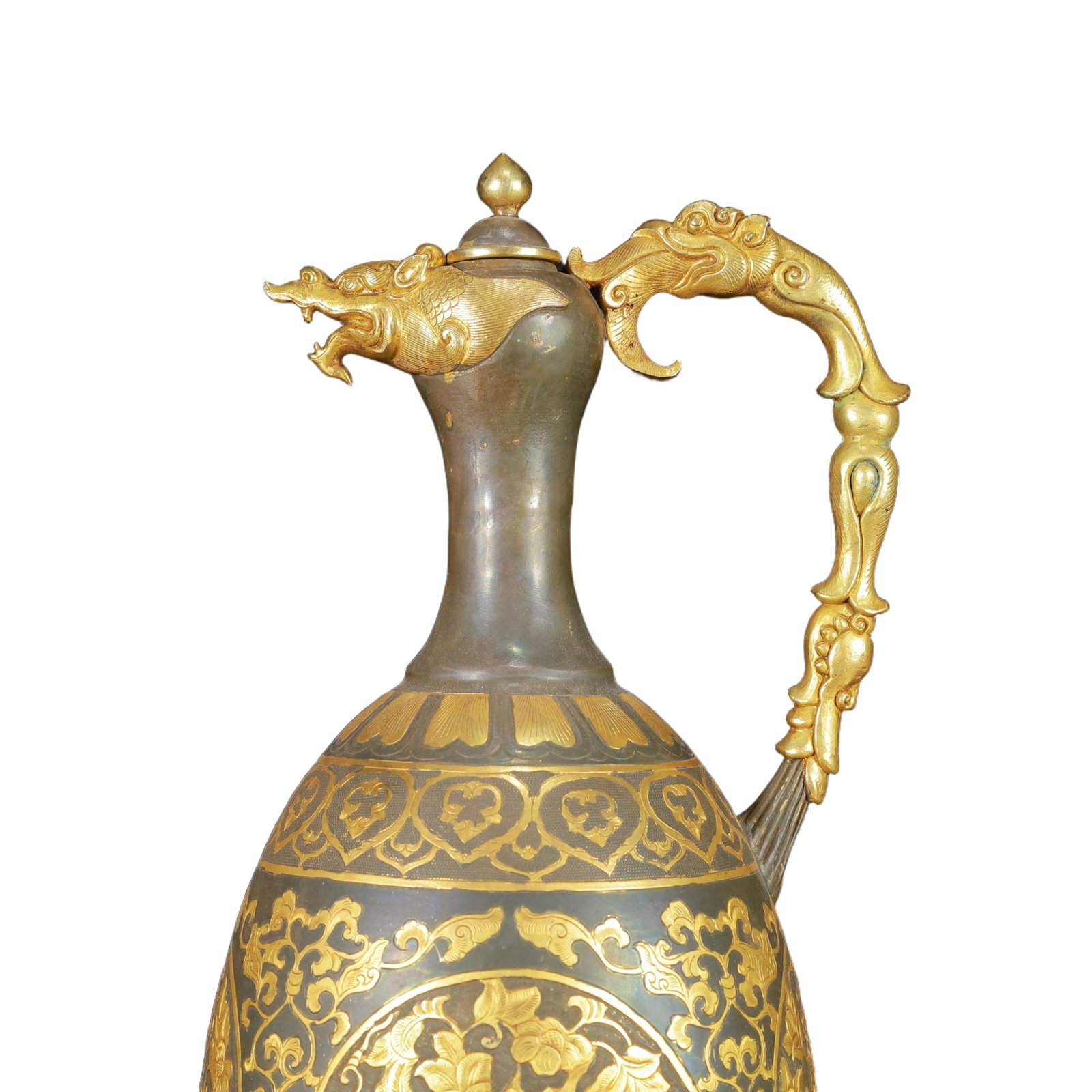 A Huge Gilt Silver Auspicious Beast Pattern Ewer - 2