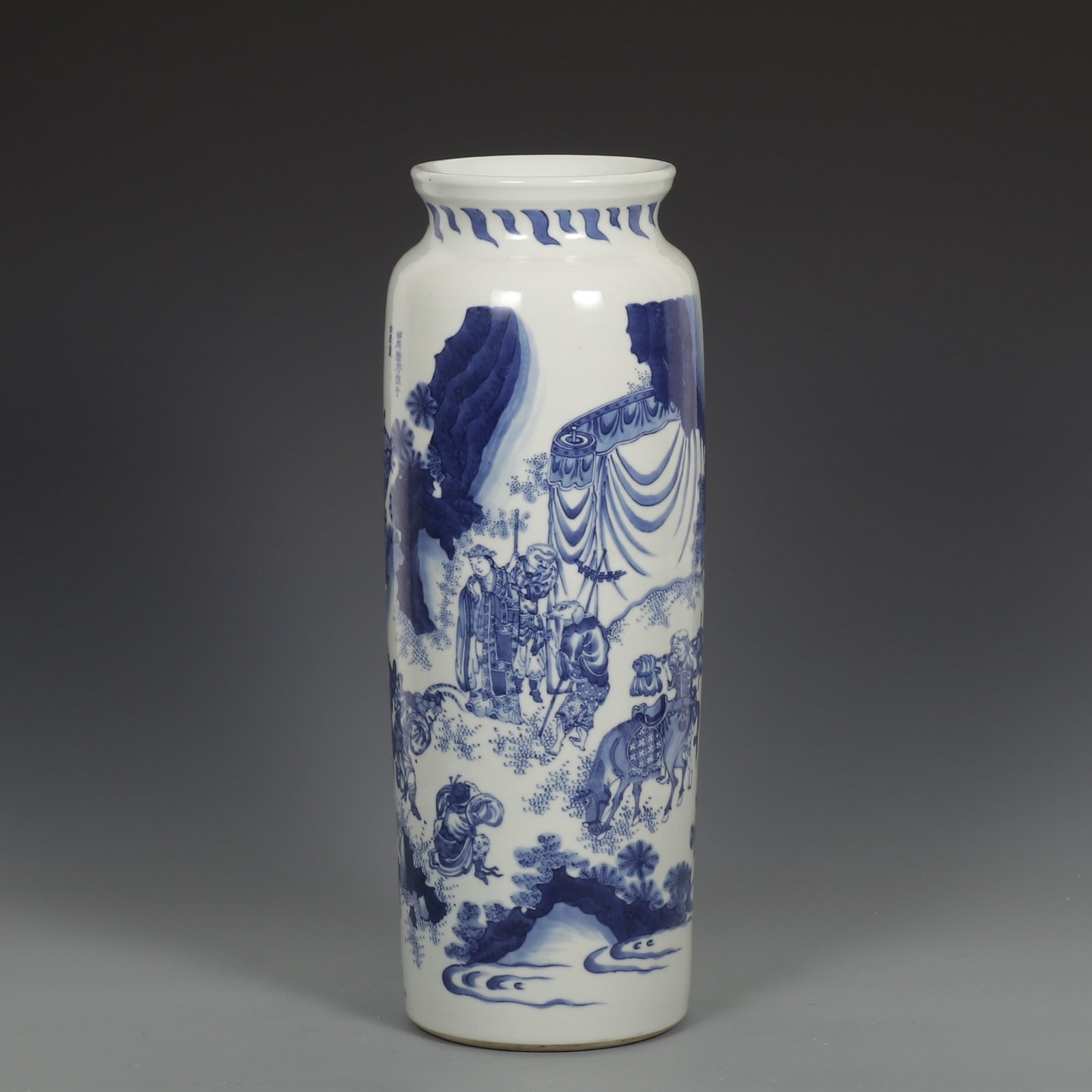 A Huge Blue and White Character and Story Pattern Vase (1 of 9)