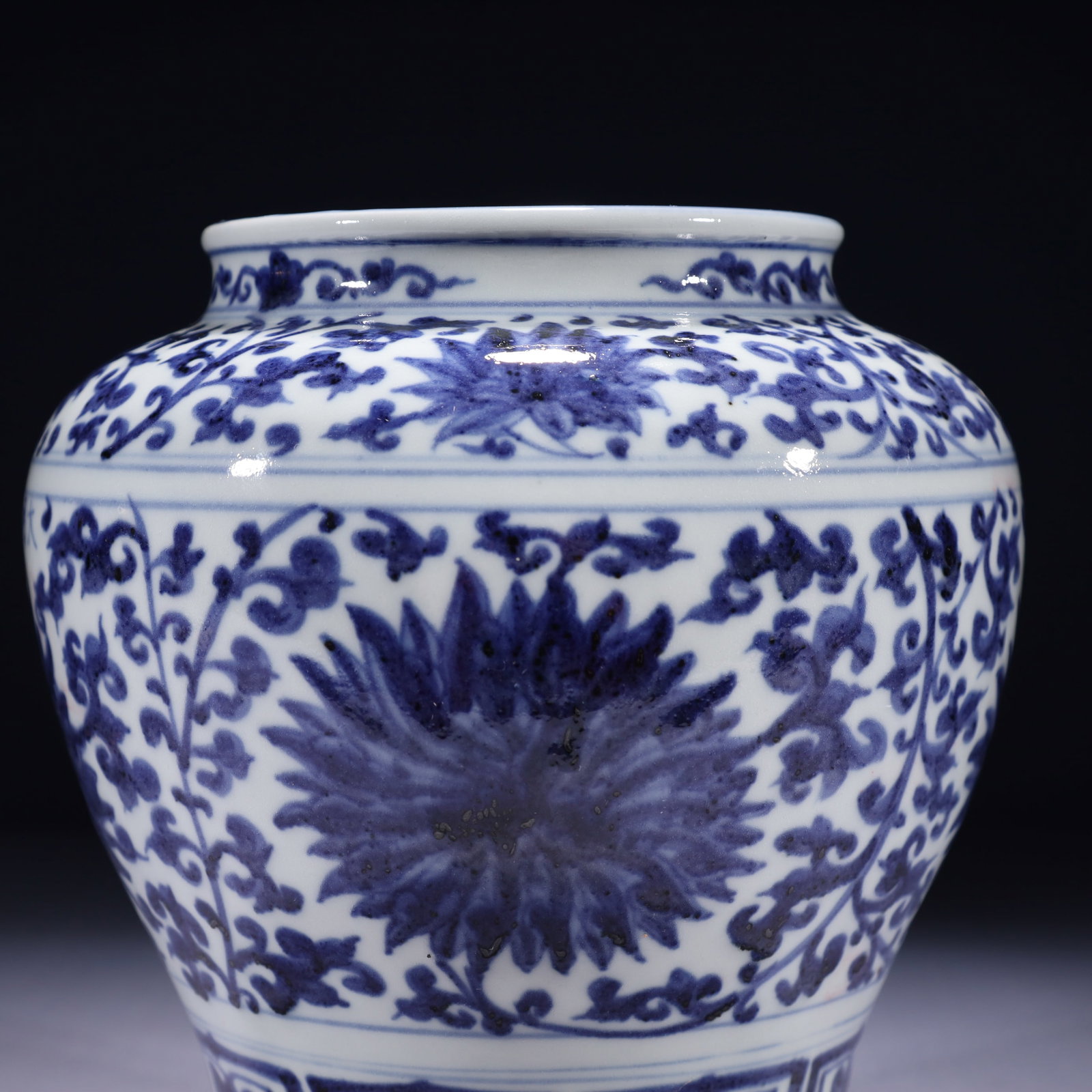 An Exquisite Blue and White Lotus Pattern Jar - 2