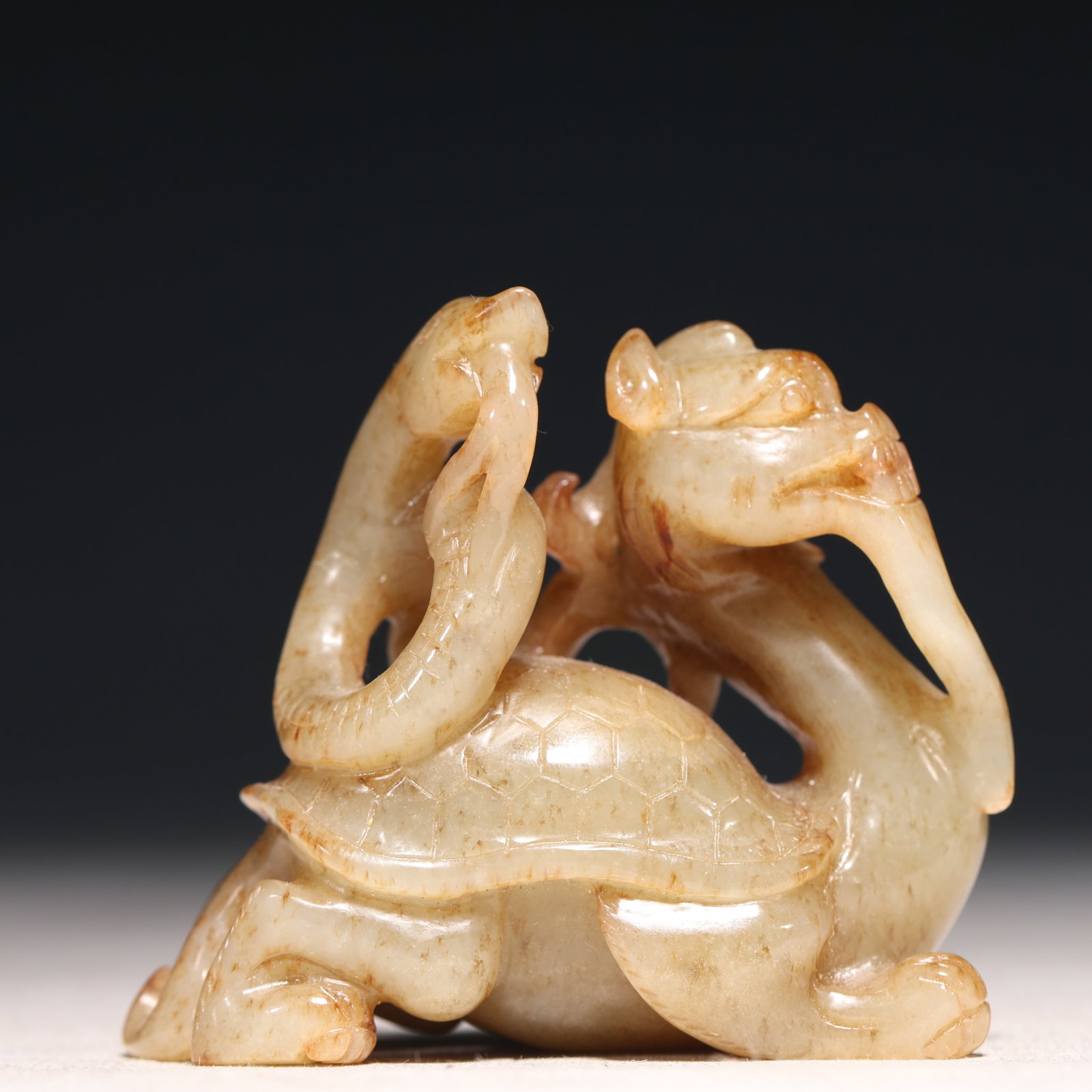 An Exquisite White Jade Auspicious Beast Ornament: An Exquisite White Jade Auspicious Beast Ornament,Qing Dynasty, China,Size:2.6inx1.2inx2.2in,Weight:107g 白玉瑞兽摆件,中国清代