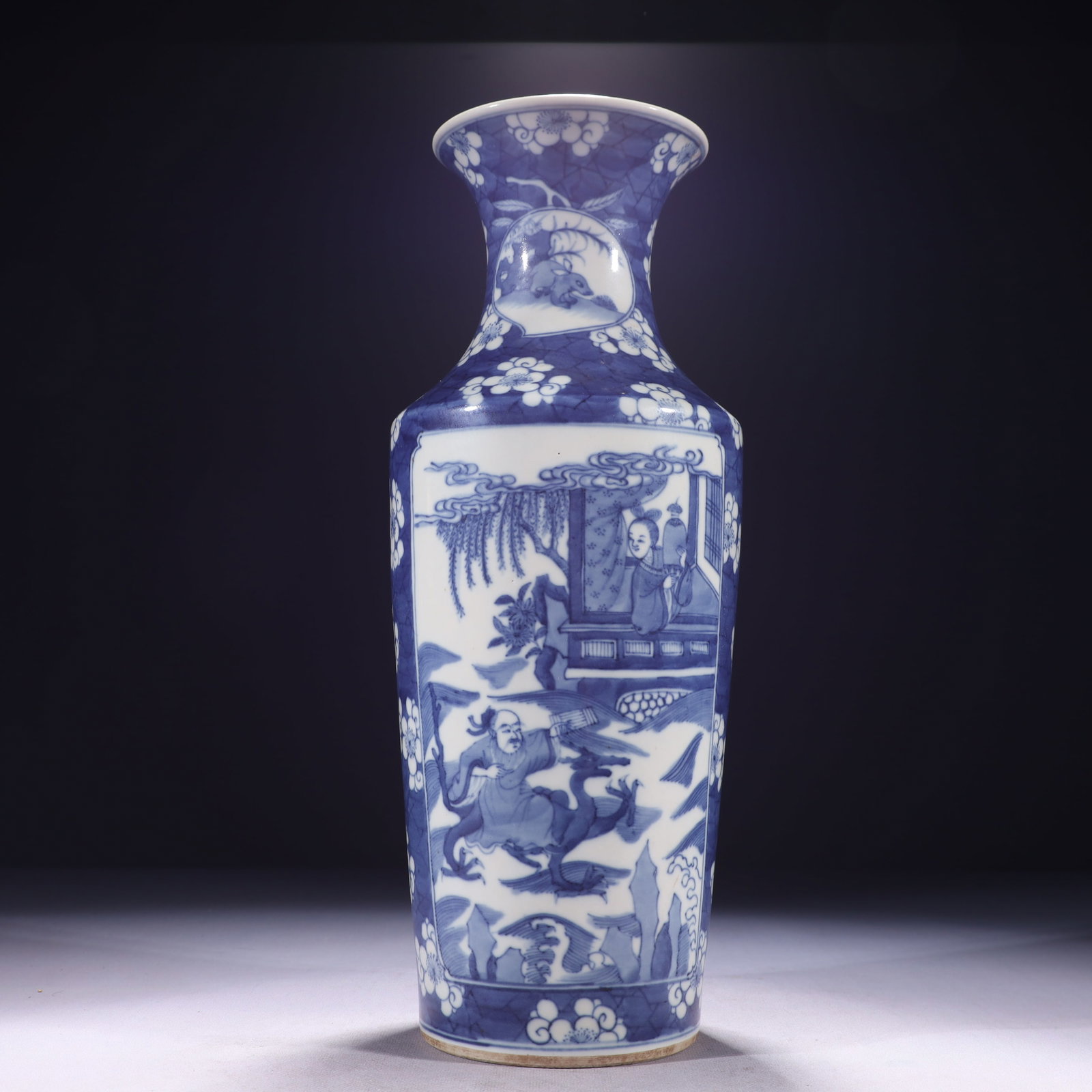 An Exquisite Blue and White Character and Story Pattern Vase (1 of 16)