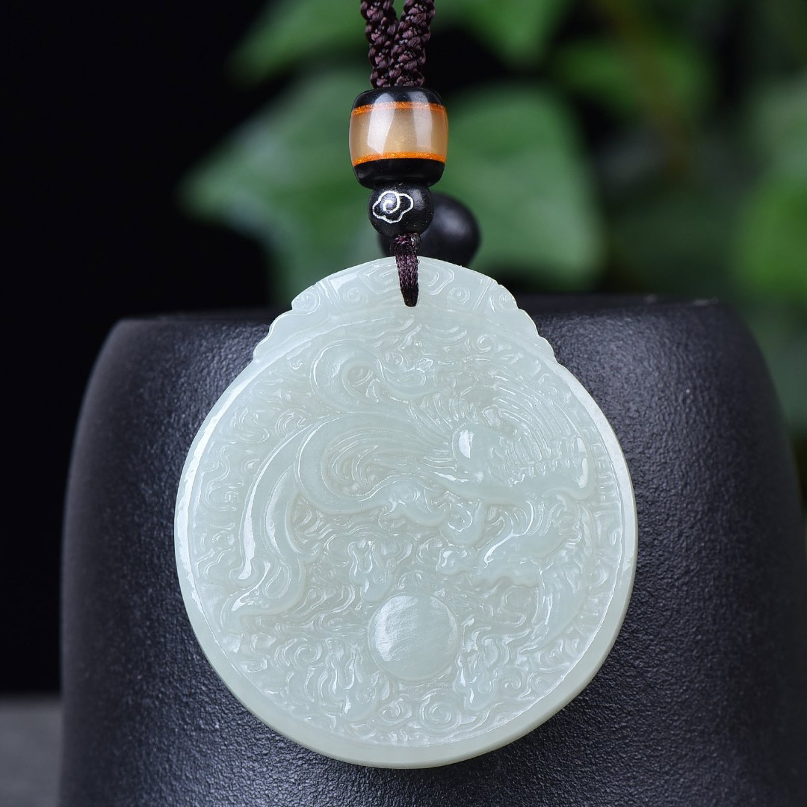 An Exquisite White Jade Phoenix Pattern Pendant