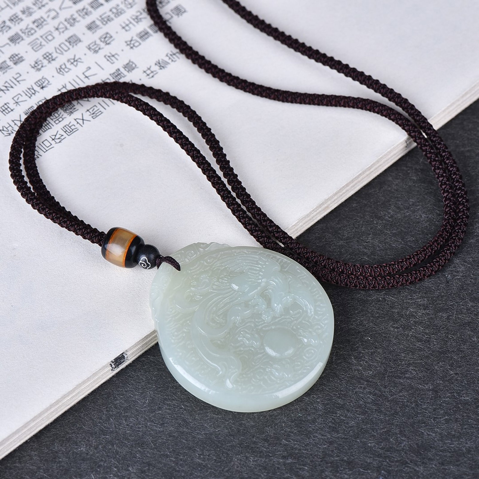 An Exquisite White Jade Phoenix Pattern Pendant - 5
