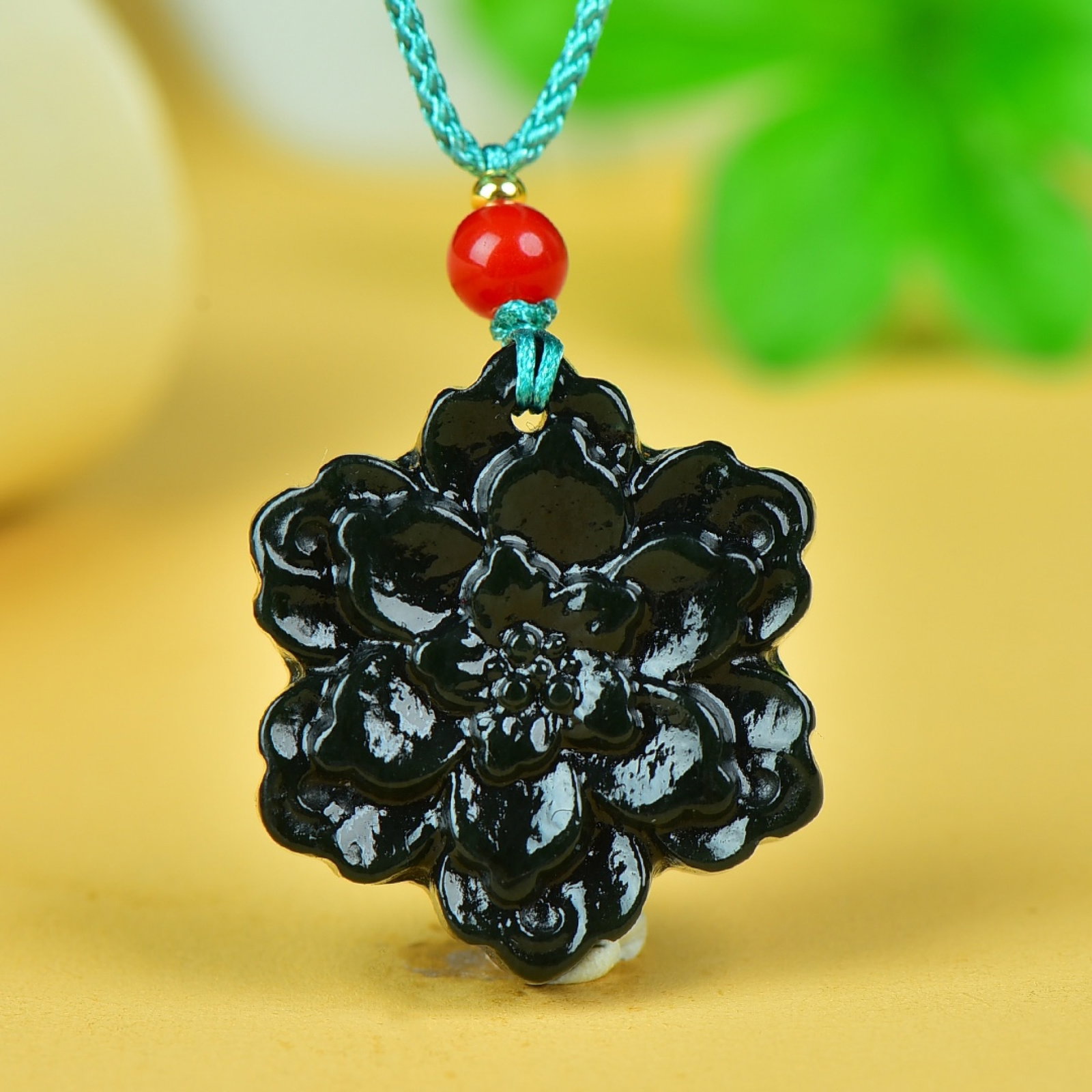 An Exquisite Jasper Flower Pattern Pendant - 4