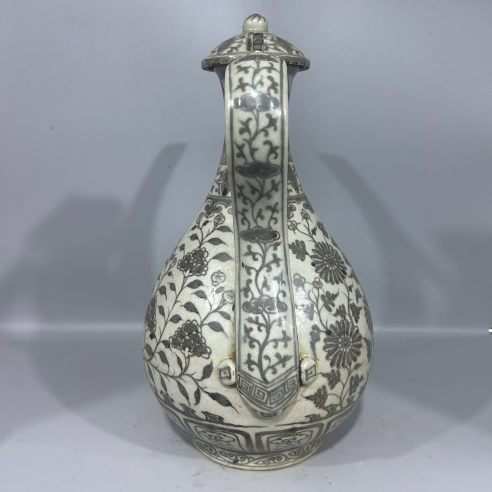 A Rare Underglaze-Red Lotus Pattern Ewer - 5