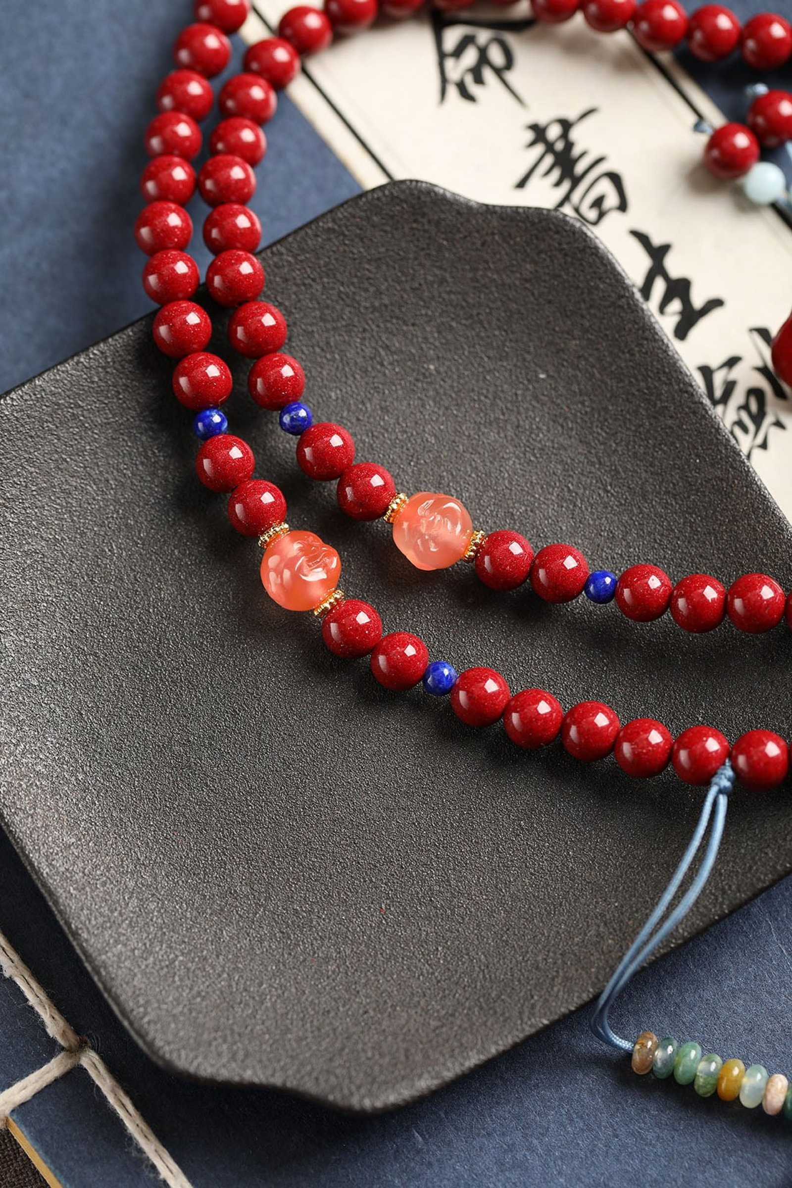 An Exquisite Cinnabar Bracelets - 6