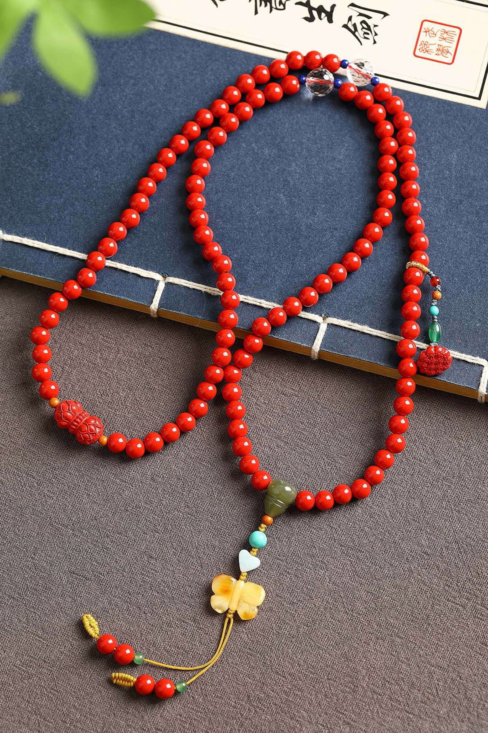 An Exquisite Cinnabar Bracelets - 7