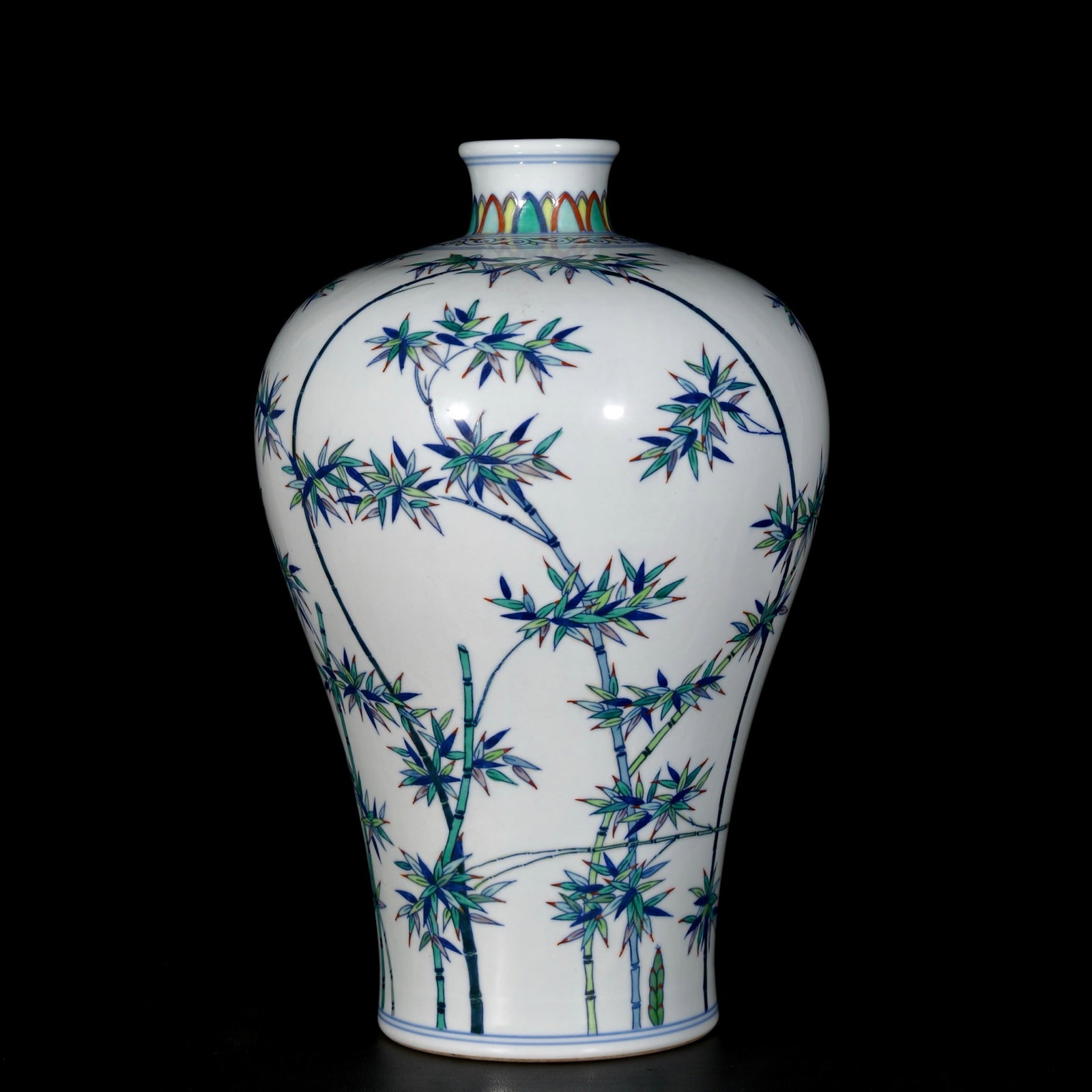 A Rare Doucai Bamboo Pattern Vase - 6