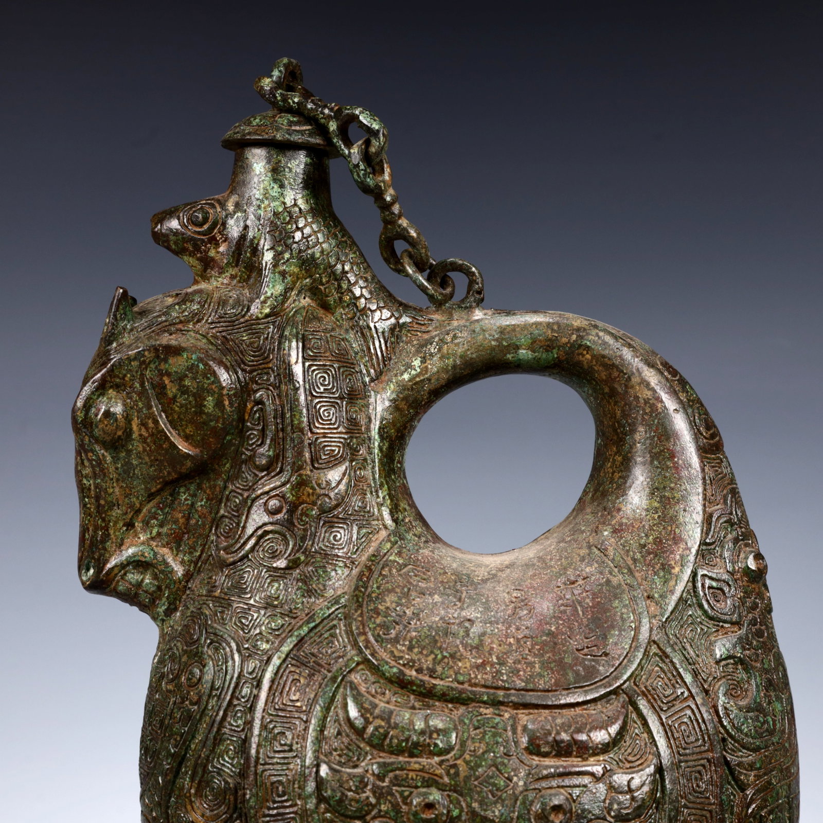 A Rare Bronze Beast-Face Pattern Ewer - 2