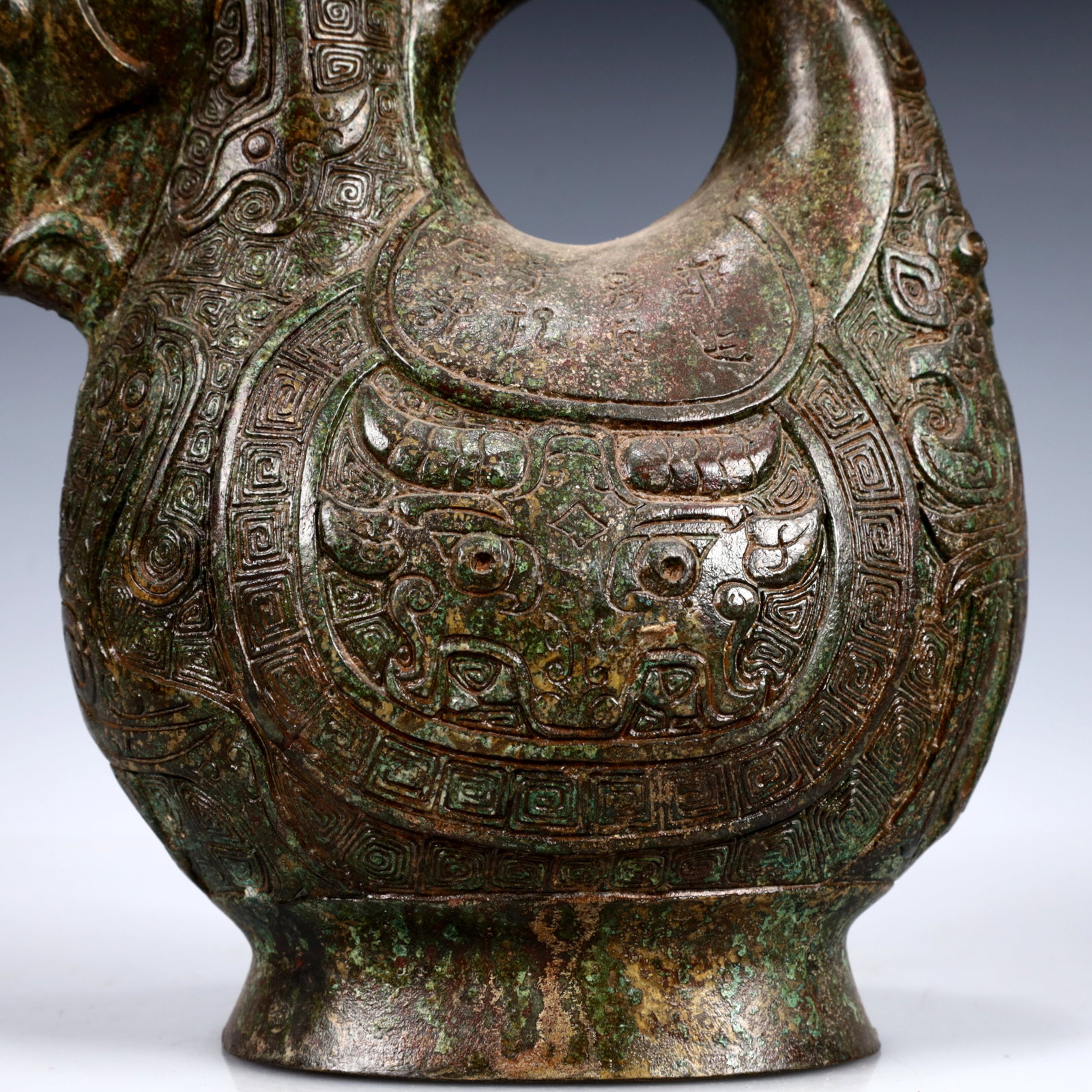 A Rare Bronze Beast-Face Pattern Ewer - 3