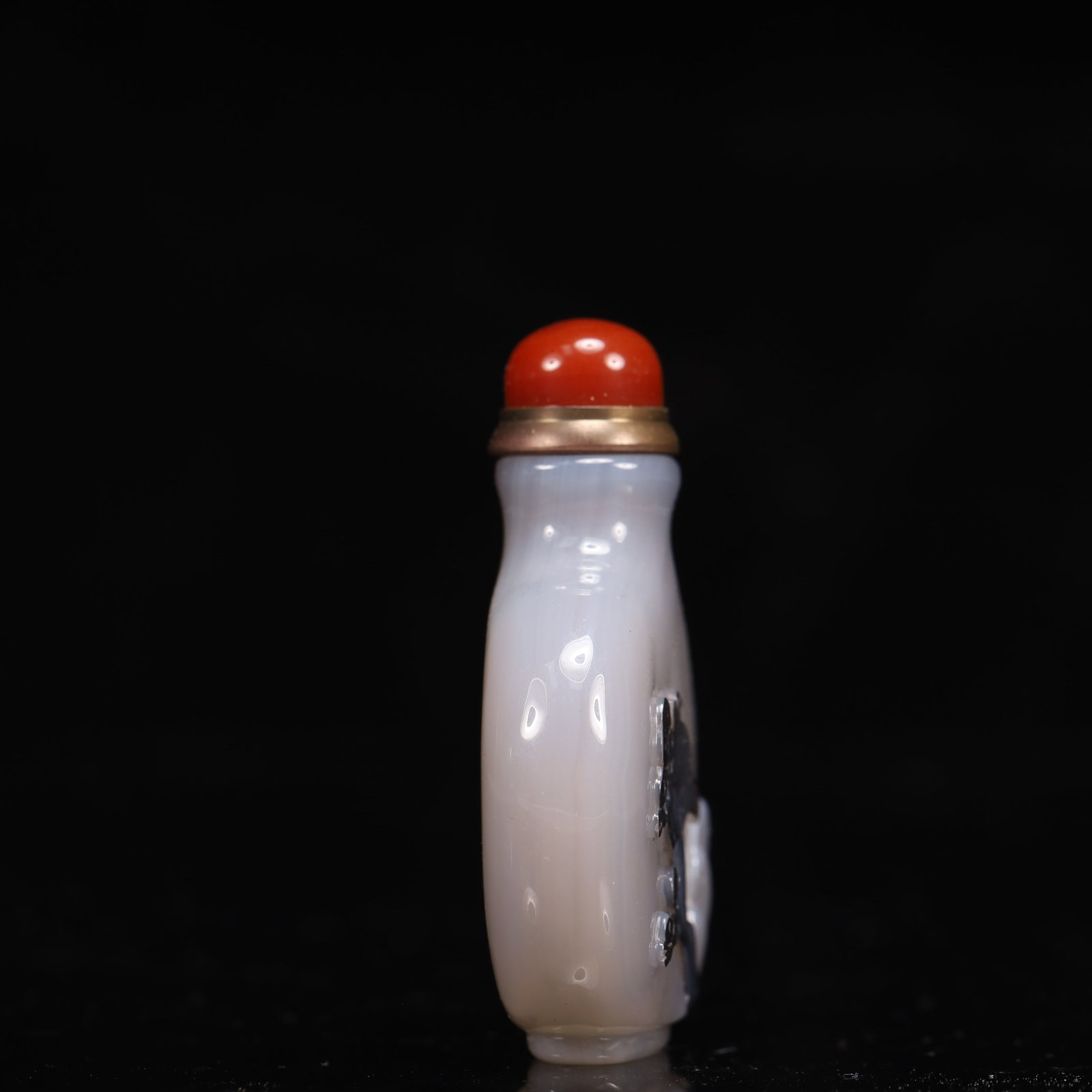 An Exquisite Agate Pine and Bird Pattern Snuff Bottle - 4